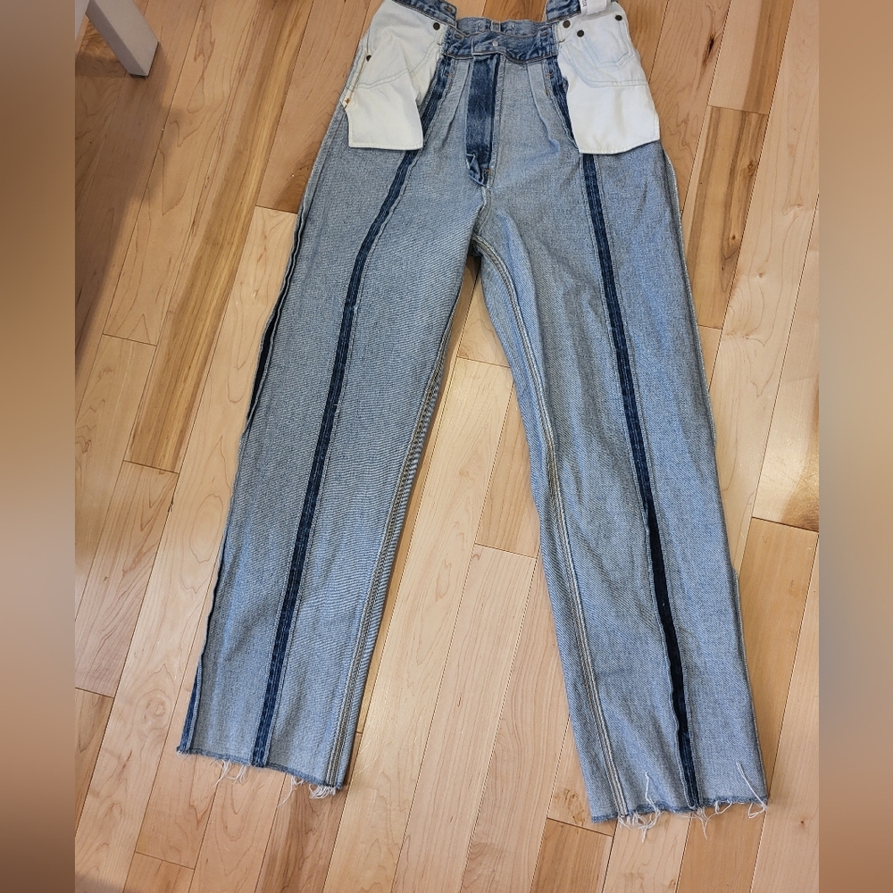 SOLD - AGOLDE PIECED ANGLED JEANS - Picture 12 of 16
